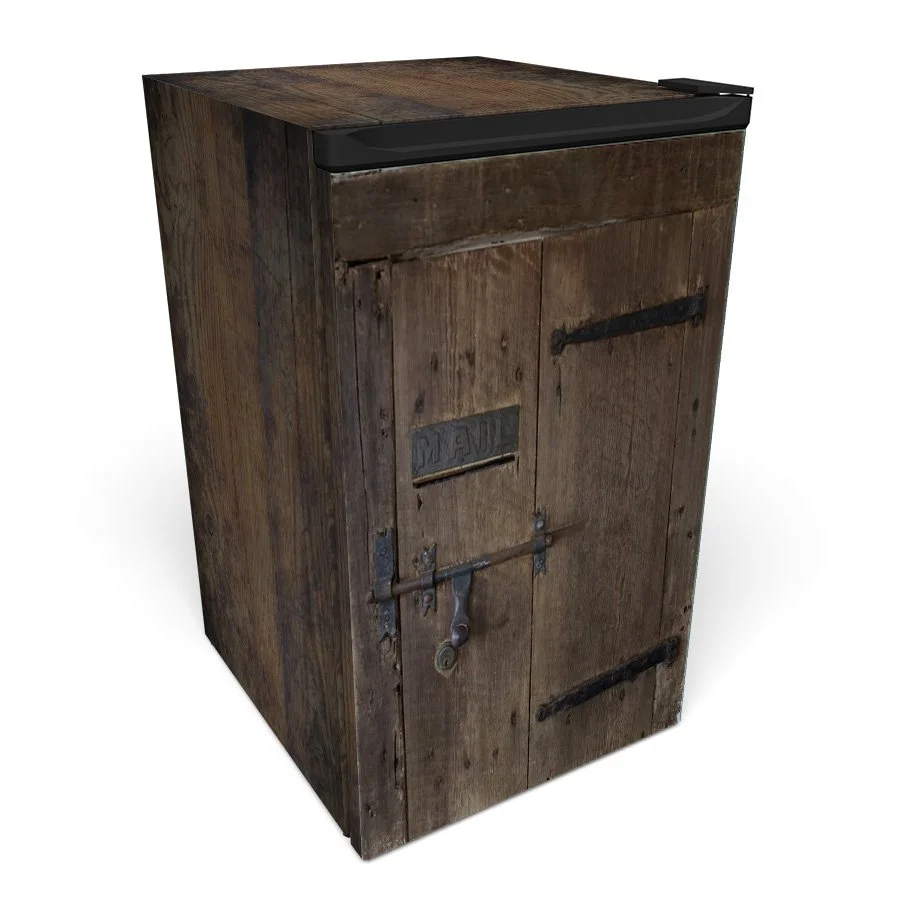 Wooden Mailbox Mini Fridge Wrap